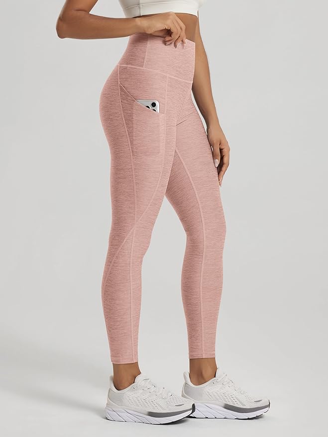 ODODOS Women's High Waisted Yoga Leggings with Pockets, Tummy Control Non See Through Workout Athletic Running Yoga Pants