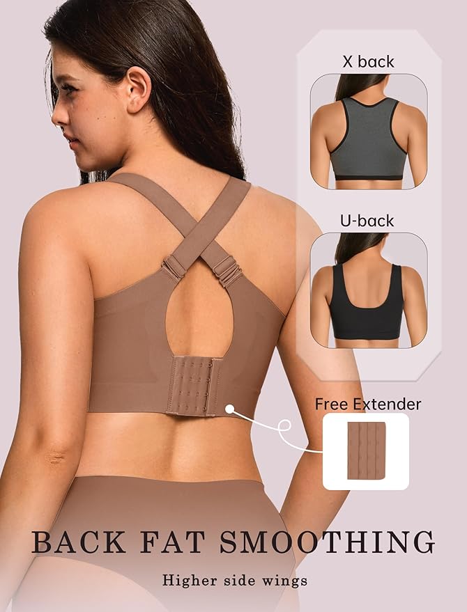 OEAK Womens Wireless Jelly Bra Plus Size Supportive Seamless Bras Full Coverage Push Up Comfortable No Underwire Tshirt Bras