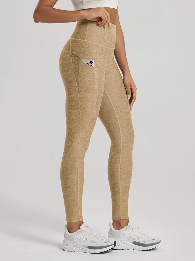 ODODOS Women's High Waisted Yoga Leggings with Pockets, Tummy Control Non See Through Workout Athletic Running Yoga Pants