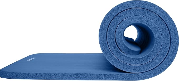 Retrospec Solana Yoga Mat 1" Thick w/Nylon Strap for Men & Women - Non Slip Exercise Mat for Home Yoga, Pilates, Stretching, Floor & Fitness Workouts
