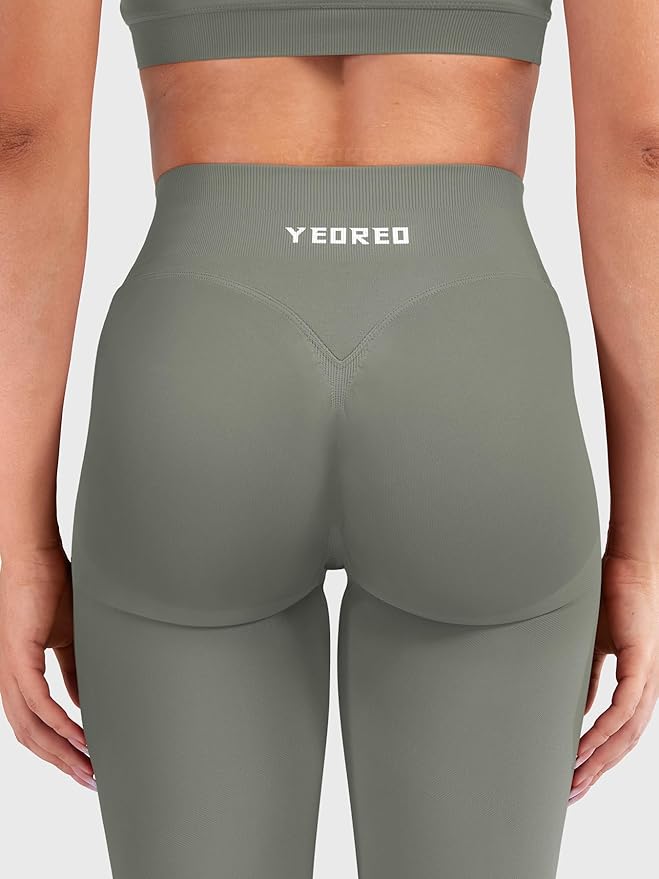YEOREO Butt Lifting Leggings for Women Seamless Hidden Scrunch Workout Leggings 24" Baderiy Gym Yoga Booty Pants