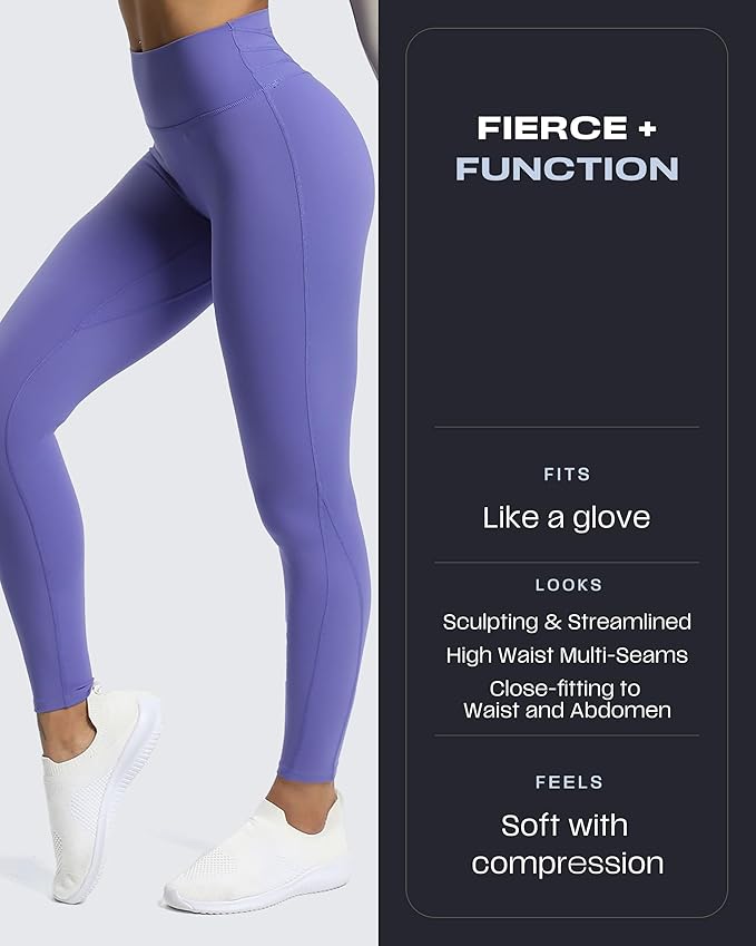 Aoxjox High Waisted Workout Leggings for Women Trinity Yoga Pants 26.5"