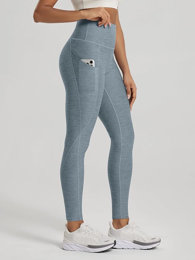 ODODOS Women's High Waisted Yoga Leggings with Pockets, Tummy Control Non See Through Workout Athletic Running Yoga Pants