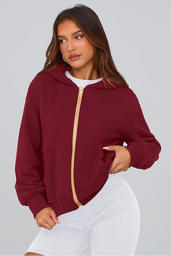 PRETTYGARDEN Hoodies for Women Sweatshirt Zip Up Hoodie Fall Fashion 2026 Trendy Long Sleeve Jackets Winter Clothing Outfits