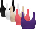 Vermilion Bird Women's 3 Pack Seamless Comfortable Sports Bra with Removable Pads