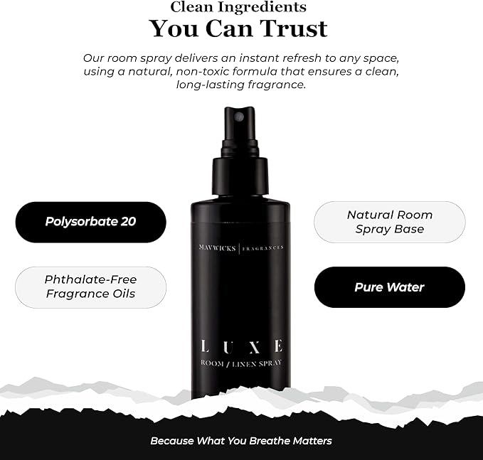Fragrances - (Luxe) Linen & Room Spray (8oz) – Bedroom & Home Fragrance Mist, Long-Lasting Freshness To Brighten Up Your Space, Fabric & Air Freshener, Aromatherapy Scent Spray