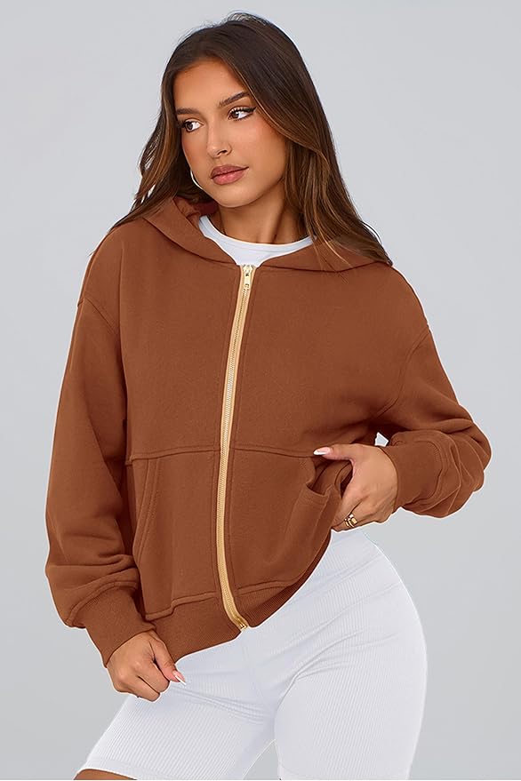 PRETTYGARDEN Hoodies for Women Sweatshirt Zip Up Hoodie Fall Fashion 2026 Trendy Long Sleeve Jackets Winter Clothing Outfits