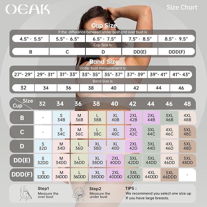 OEAK Womens Wireless Jelly Bra Plus Size Supportive Seamless Bras Full Coverage Push Up Comfortable No Underwire Tshirt Bras