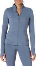 Amazon Essentials Women's Active FormFlex Buttery Soft Slim Fit Full Zip Workout Jacket with Thumb Holes