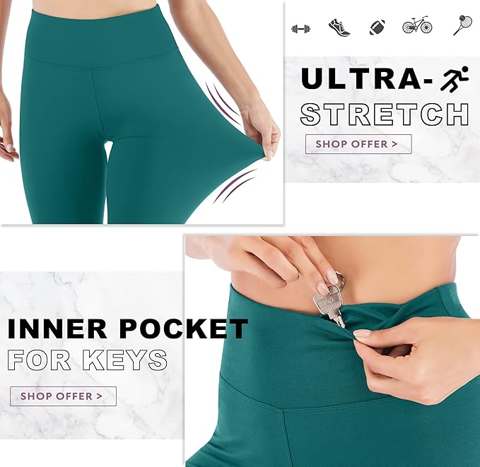 IUGA High Waisted Leggings for Women Running Workout Leggings with Inner Pocket Yoga Pants for Women