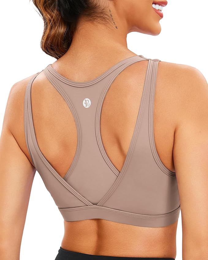 RUNNING GIRL Sports Bras for Women High Support,Molded Cup High Impact Sports Bra Racerback Workout Yoga Running Bra