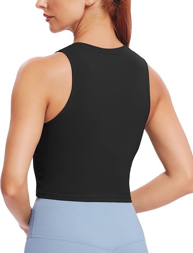 Natural Feelings Nudi Sports Bras for Women Removable Padded Yoga Tank Tops Sleeveless Fitness Workout Crop Tops