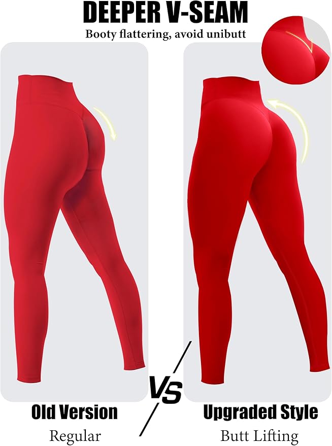 Olmlmt No Front Seam Workout Leggings for Women Tummy Control Butt Lifting Leggings Buttery Soft Gym Yoga Pants