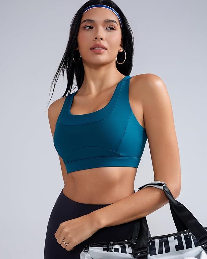 RUNNING GIRL Sports Bras for Women High Support,Molded Cup High Impact Sports Bra Racerback Workout Yoga Running Bra