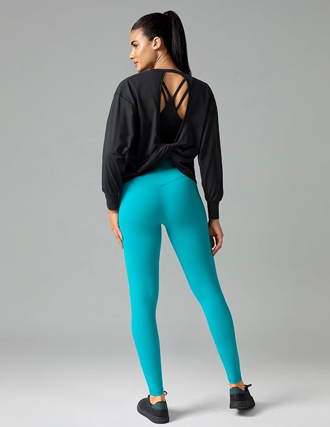 Colorfulkoala Dreamlux No Front Seam Leggings for Women 25"/28" Inseam, High Waisted Buttery Soft Yoga Pants
