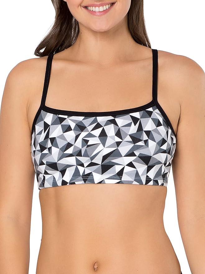 Fruit of the Loom Women's Spaghetti Strap Cotton Sports Bra - All-Day Comfort & Easy Movement