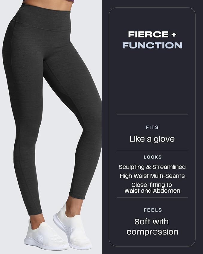Aoxjox High Waisted Workout Leggings for Women Trinity Yoga Pants 26.5"