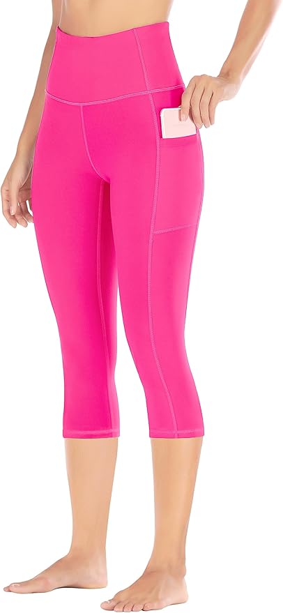 Ewedoos Capri Leggings for Women High Waisted Yoga Pants with Pockets for Women Tummy Control Workout Leggings Yoga Capris