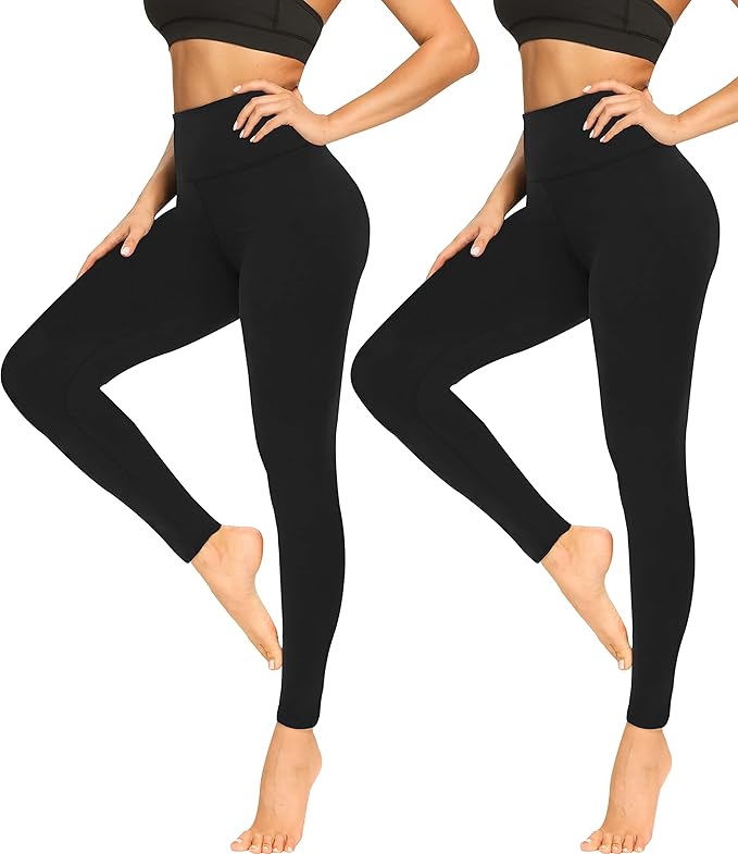 FULLSOFT Buttery Soft Leggings for Women - High Waisted Tummy Control No See Through Workout Yoga Cycling Tights Pants