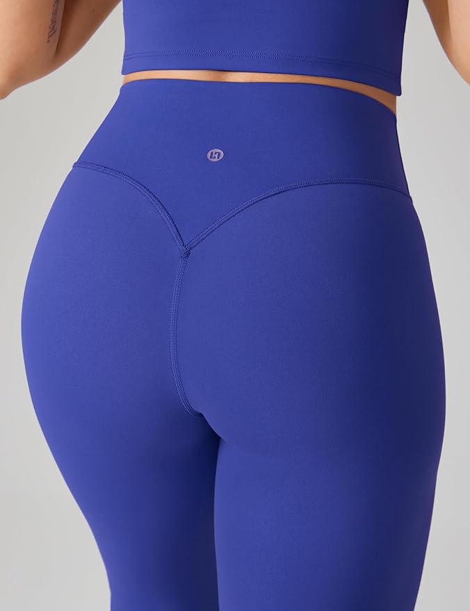 UNISSU Hugcurve No Front Seam High Waisted Workout Leggings for Women Buttery Soft Yoga Pants Gym Athletic Tights - 25''