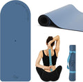 Arch-shaped Yoga Mat, Eco PU Rubber, Non-Slip Exercise Mat for Yoga, Pilates, Home Workout & Stretching with Carry/Stretch Strap & Motivational Design
