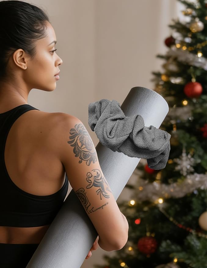 Yoga Mat Scrunchie - Holds Your Yoga Mat in Style - Durable & Elasticity Fabric - Fits All Standard Yoga Mats (mat not included)