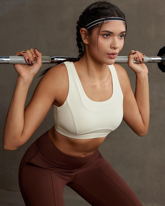RUNNING GIRL Sports Bras for Women High Support,Molded Cup High Impact Sports Bra Racerback Workout Yoga Running Bra