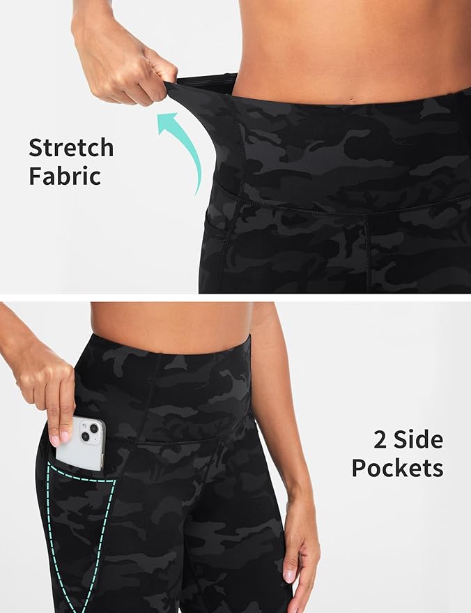 Dragon Fit Women's High Waisted Yoga Leggings Stretchy Tummy Control Gym Workout Pants with Pockets