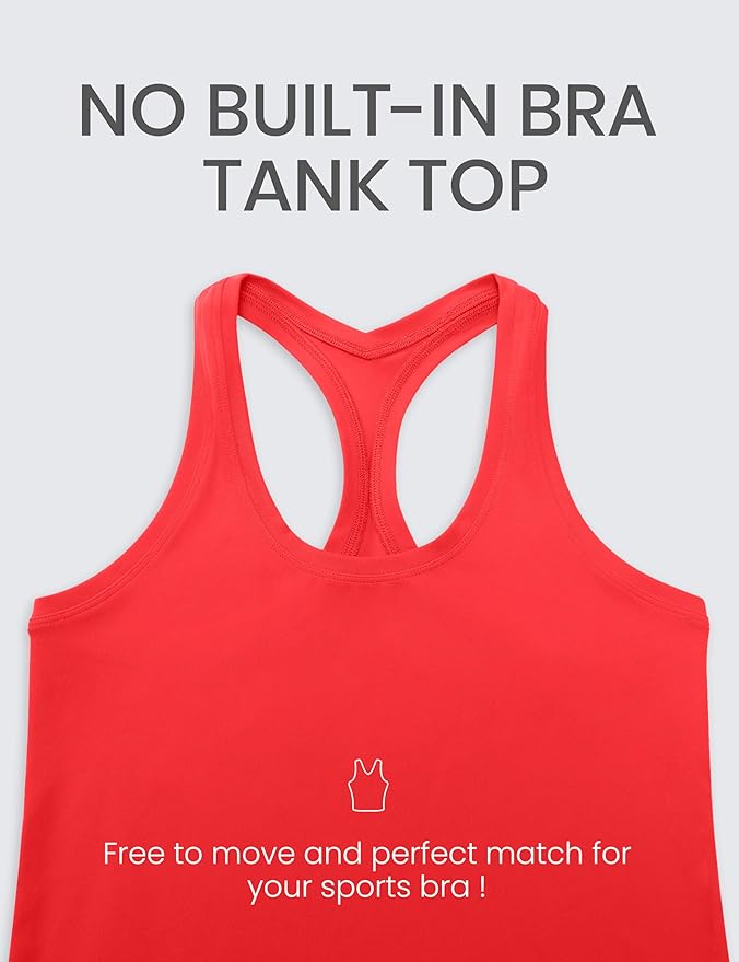 CRZ YOGA Butterluxe Racerback Tank Tops for Women - Yoga Workout Casual Gym Athletic Camisole Tight Sleeveless Shirts