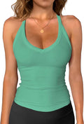 iGENJUN Workout Tops for Women Racerback Basic Tank Summer 2026 Camisole V Neck Slim Fit Ribbed Sleeveless
