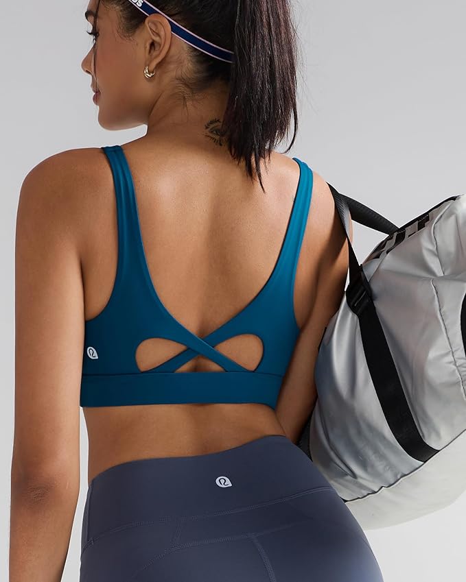 RUNNING GIRL Sports Bra for Women High Support, Molded Cup High Impact Sports Bras with Sewn in Pads Workout Running Bra