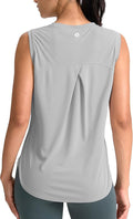 SANTINY Women's Sleeveless Workout Tops Breathable Lightweight Active Tennis Yoga Shirts Athletic Running Tank Tops for Women