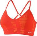 AUROLA Serpent Seamless Sports Bras for Women,Backless Padded Strappy Workout Gym Yoga Crop Tops