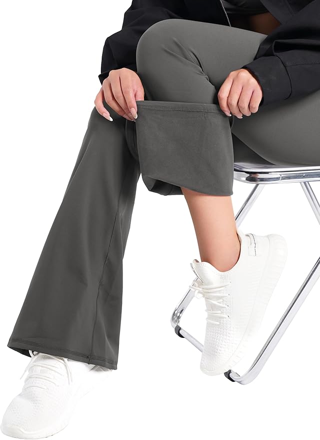 Sunzel Flare Leggings, Crossover Yoga Pants with Tummy Control, High-Waisted and Wide Leg