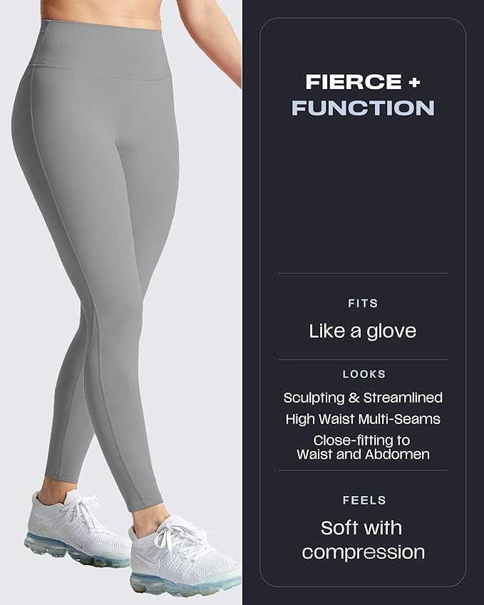 Aoxjox High Waisted Workout Leggings for Women Trinity Yoga Pants 26.5"