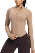 GYM RAINBOW Womens Zip Up Workout Jakcets Lightweight Slim Fit Running Athletic Jackets with Thumb Holes