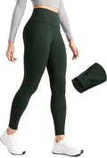CRZ YOGA Matte Thermal Fleece Lined Leggings 28'' - Casual Lounge Workout Womens Yoga Full Length Pants Winter Warm