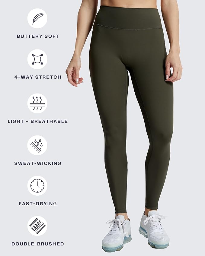 Aoxjox High Waisted Workout Leggings for Women Trinity Yoga Pants 26.5"