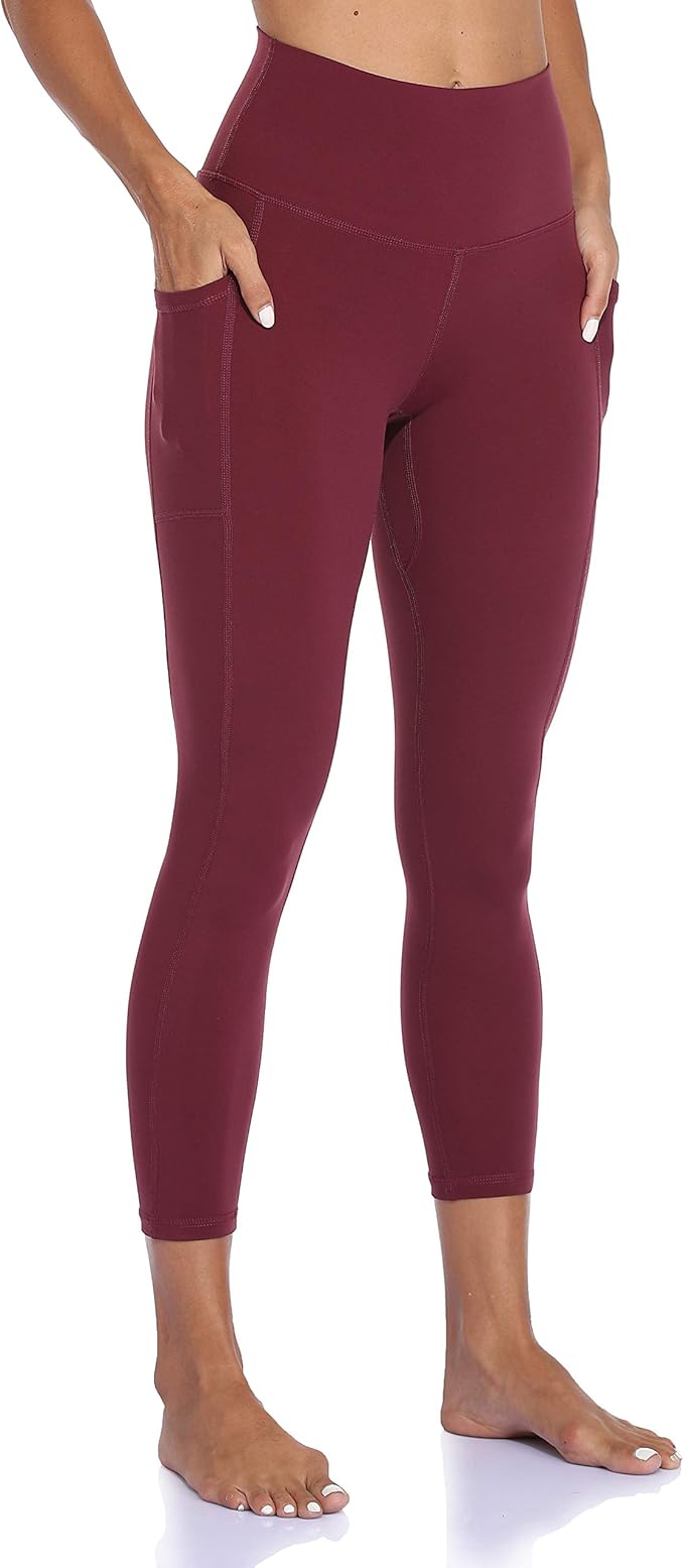 Colorfulkoala Women's High Waisted Yoga Pants 7/8 Length Leggings with Pockets
