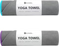 Eunzel 2 Pack Hot Yoga Towel with Grip Dot, Non Slip Yoga Mat Towe Sweat Absorbent Towel for Hot Yoga,Bikram, Pilates and Fitness 72" x 24", Grey