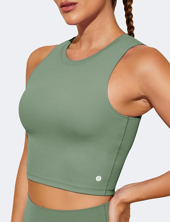 Natural Feelings Nudi Sports Bras for Women Removable Padded Yoga Tank Tops Sleeveless Fitness Workout Crop Tops
