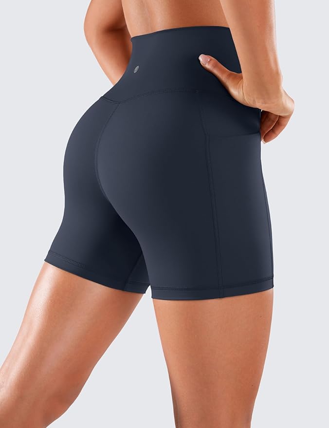 CRZ YOGA Women's Hugged Feeling Compression Leggings - Thick High Waisted Workout Leggings 25"