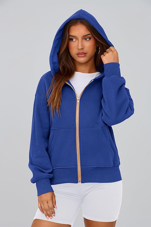 PRETTYGARDEN Hoodies for Women Sweatshirt Zip Up Hoodie Fall Fashion 2026 Trendy Long Sleeve Jackets Winter Clothing Outfits