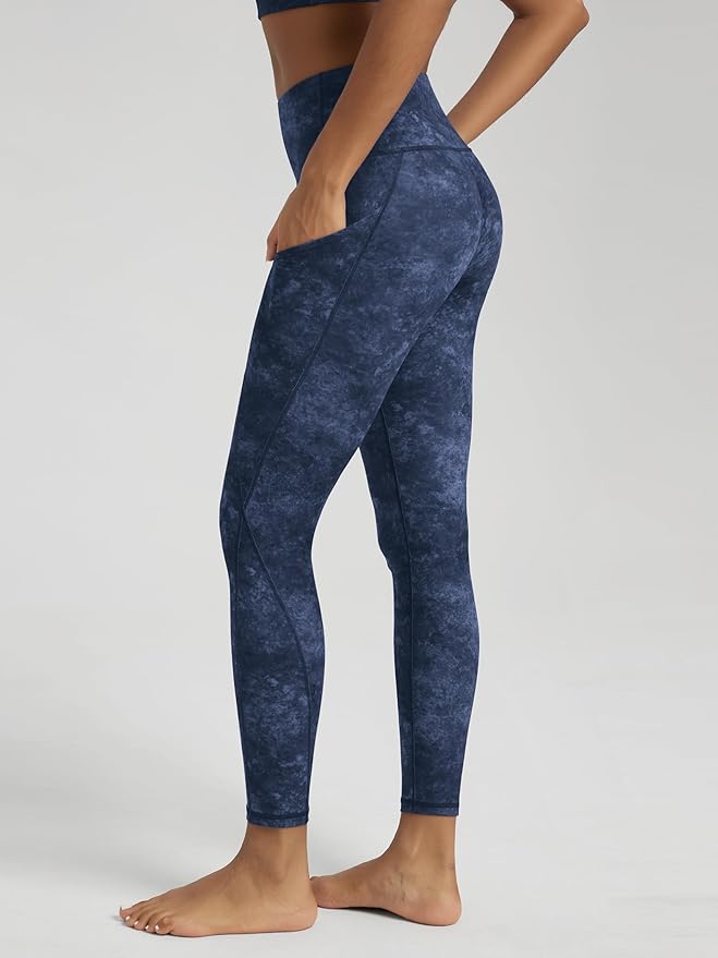 ODODOS Women's High Waisted Yoga Leggings with Pockets, Tummy Control Non See Through Workout Athletic Running Yoga Pants