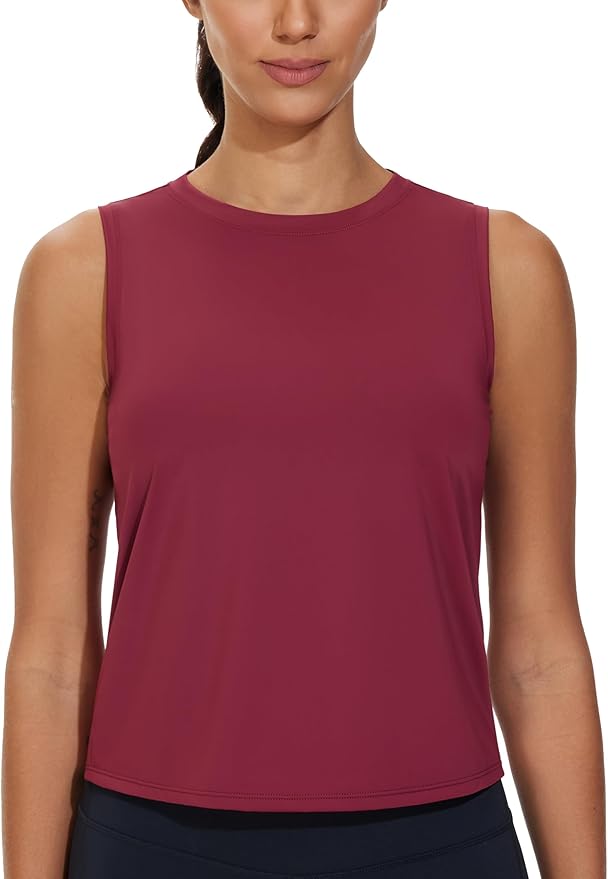 Dragon Fit Womens Ice Silk Workout Tank Tops Sleeveless Cropped Yoga Shirt for Running Gym Summer