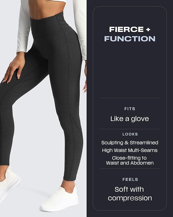 Aoxjox High Waisted Workout Leggings for Women Trinity Yoga Pants 26.5"