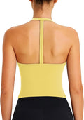 ABOCIW Womens Cross Back Workout Crop Tank with Built in Bra V Neck Longline Sports Bra Gym Shirt Yoga Pilates Top