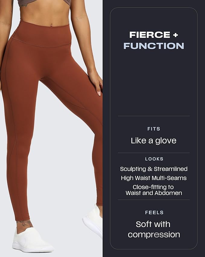 Aoxjox High Waisted Workout Leggings for Women Trinity Yoga Pants 26.5"