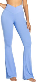 Sunzel Flare Leggings, Crossover Yoga Pants with Tummy Control, High-Waisted and Wide Leg