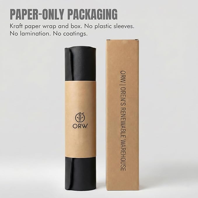 ORW Non Slip Hot Yoga Mat - Grip Surface & Natural Rubber Base, REACH Tested, Home & Studio Practice